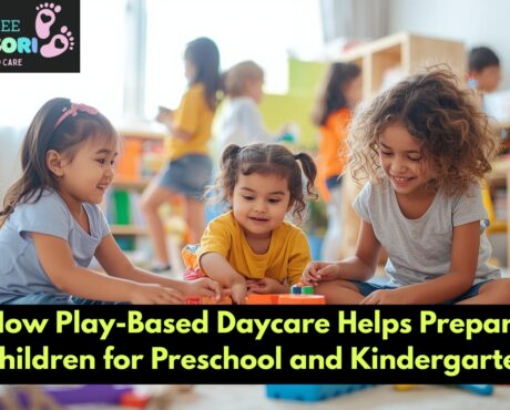 Children learning through play at a Montessori play-based daycare in Edmonton
